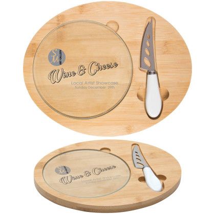 Custom Three Piece Cheese Board Set - Full Color Custom Three Piece Cheese Board Set - Full Color
