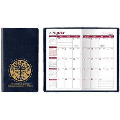 Custom Castillion Softtouch Vinyl Monthly Academic Planner - Navy Blue Custom Castillion Softtouch Vinyl Monthly Academic Planner - Navy Blue