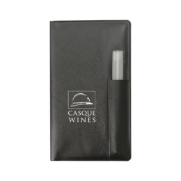 Custom Executive Vinyl Cover Monthly Pocket Planner with Clear Pen - Black Crush Custom Executive Vinyl Cover Monthly Pocket Planner with Clear Pen - Black Crush
