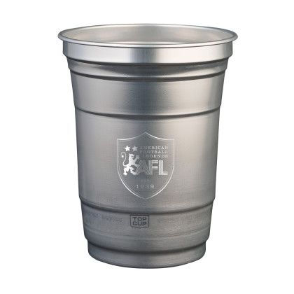 Custom Top Cup by Ball 16 oz. Recycled Aluminum Stadium Cup - Silver Custom Top Cup by Ball 16 oz. Recycled Aluminum Stadium Cup - Silver