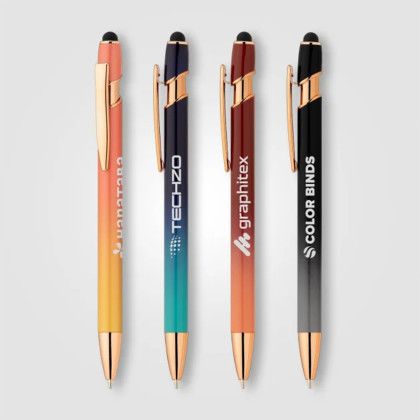 Custom Ellipse Ombre Rose Gold Stylus Pen - All Colors