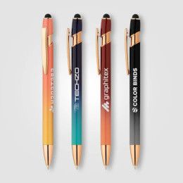 Custom Ellipse Ombre Rose Gold Stylus Pen - All Colors Custom Ellipse Ombre Rose Gold Stylus Pen - All Colors