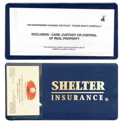 Custom Policy Holder With Extra Pocket (open on short side) - Royal Blue Custom Policy Holder With Extra Pocket (open on short side) - Royal Blue