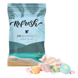 Custom 4 oz. ECO-Digibag, Compostable, Tropical Salt Water Taffy