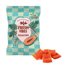 Custom 4 oz. ECO-Digibag, Compostable & Full Color, Papaya Chunks Custom 4 oz. ECO-Digibag, Compostable & Full Color, Papaya Chunks