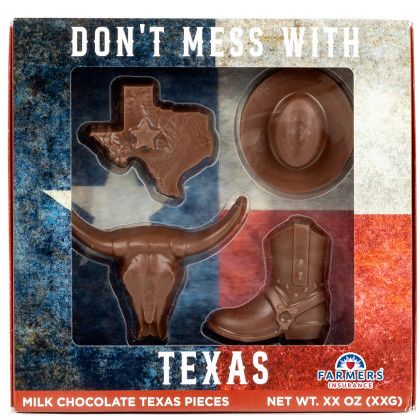 Custom 2 oz Chocolate Texas Gift Box Custom 2 oz Chocolate Texas Gift Box