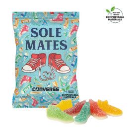 Custom 4 oz. ECO-Digibag, Compostable & Full Color, Sour Gummy Kicks Custom 4 oz. ECO-Digibag, Compostable & Full Color, Sour Gummy Kicks