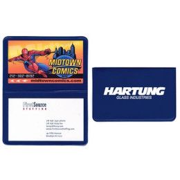 Custom Card Case with 2 Clear pockets - Royal Blue Custom Card Case with 2 Clear pockets - Royal Blue