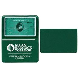 Custom Card Case with 1 Clear Pocket - Green Custom Card Case with 1 Clear Pocket - Green