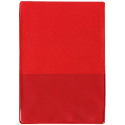 Custom Copy Guard Vinyl Insurance Card Holder w/ Extra Pocket - Red Front View Custom Copy Guard Vinyl Insurance Card Holder w/ Extra Pocket - Red Front View