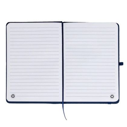 Custom Sensory Touch Notebook - Navy Open View Custom Sensory Touch Notebook - Navy Open View
