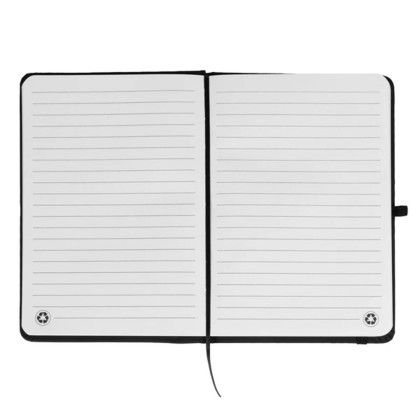 Custom Sensory Touch Notebook - Black Open View Custom Sensory Touch Notebook - Black Open View
