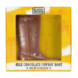 Custom 4.5 oz. Chocolate Molded Cowboy Boot Custom 4.5 oz. Chocolate Molded Cowboy Boot