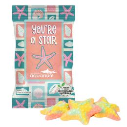 Custom 4 oz ECO-Digibag, Compostable & Full Color, Tropical Starfish