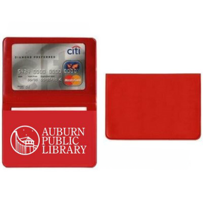 Custom Card Wallet with One Transparent Slot - Red