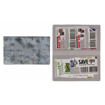 Custom Two Pocket Coupon Case in Executive Vinyl - Squirrel Gray Custom Two Pocket Coupon Case in Executive Vinyl - Squirrel Gray