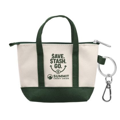 Custom Mini Tote Keytag - Green Custom Mini Tote Keytag - Green