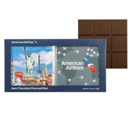 Custom Square Bars- 2 Pack Box - Dark Chocolate Custom Square Bars- 2 Pack Box - Dark Chocolate