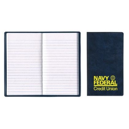 Custom Executive Vinyl Cover Tally Book - Midnight Blue Custom Executive Vinyl Cover Tally Book - Midnight Blue