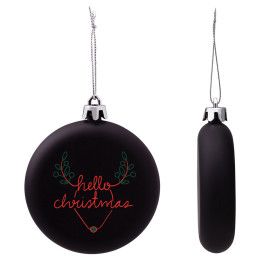 Custom Shatter Resistant Flat Round Ornament - Full Color - Black Custom Shatter Resistant Flat Round Ornament - Full Color - Black