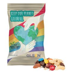 Custom 4 oz. Full Color Compostable Eco-Digibag, Rainbow Trail Mix Custom 4 oz. Full Color Compostable Eco-Digibag, Rainbow Trail Mix