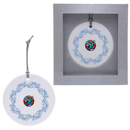 Custom Ceramic Ornament - Full Color - Round 