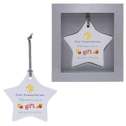 Custom Ceramic Ornament - Full Color - Star 