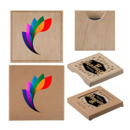 Custom Wood Bottle Opener Coaster - Full Color Custom Wood Bottle Opener Coaster - Full Color