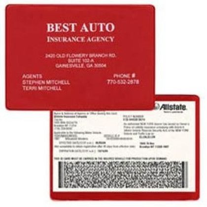 Custom Copy-Guard Vinyl - Insurance Card Holder - Red