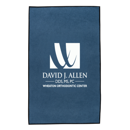 Custom Waffle Weave Sport Towel - Navy 