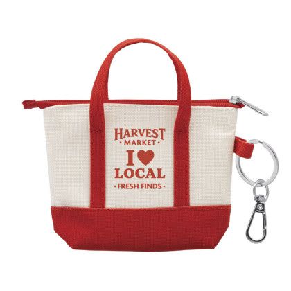 Custom Mini Tote Keytag - Red Custom Mini Tote Keytag - Red