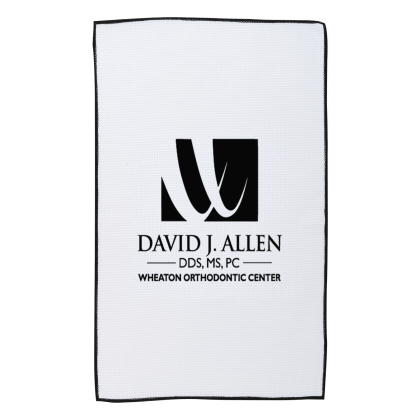 Custom Waffle Weave Sport Towel - White 