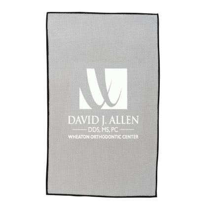 Custom Waffle Weave Sport Towel - Gray 