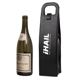 Custom Vegan Leather Wine Bottle Tote Custom Vegan Leather Wine Bottle Tote