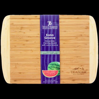Custom Kona Groove 18" x 12-1/2" Bamboo Cutting Board - Natural Custom Kona Groove 18" x 12-1/2" Bamboo Cutting Board - Natural