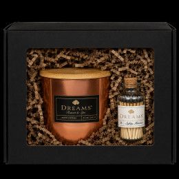 Custom SOHO 8 oz Candle with Matches Set - Black