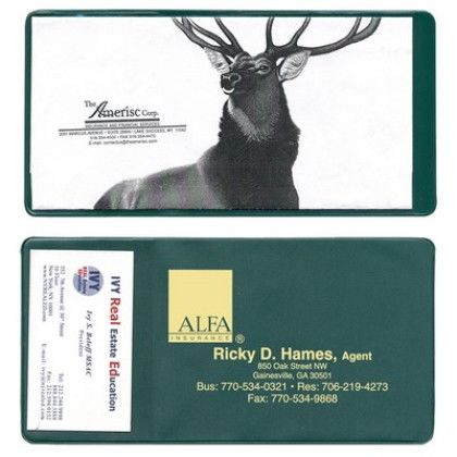 Custom Policy Holder With Extra Pocket (open on short side) - Green Custom Policy Holder With Extra Pocket (open on short side) - Green