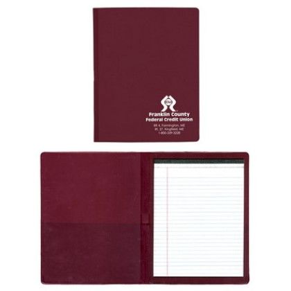 Custom Presentation Folder with Pad - Maroon Red Custom Presentation Folder with Pad - Maroon Red