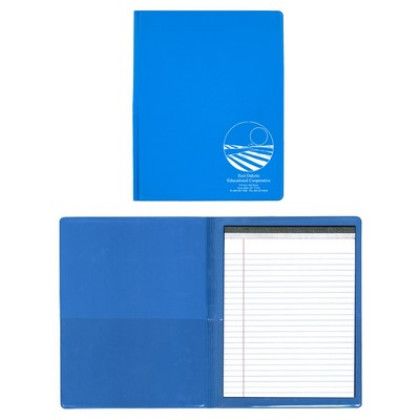 Custom Presentation Folder with Pad - Medium Blue Custom Presentation Folder with Pad - Medium Blue