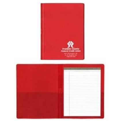 Custom Presentation Folder with Pad - Red Custom Presentation Folder with Pad - Red