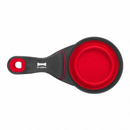Custom Collapsible Pet Food Scoop & Clip - Red Close View Custom Collapsible Pet Food Scoop & Clip - Red Close View