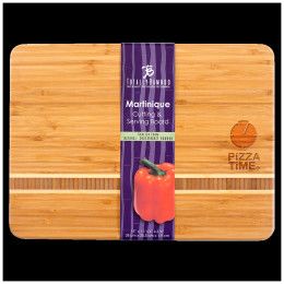 Custom Martinique Bamboo Serving & Cutting Board 15" x 11" - Natural Custom Martinique Bamboo Serving & Cutting Board 15" x 11" - Natural