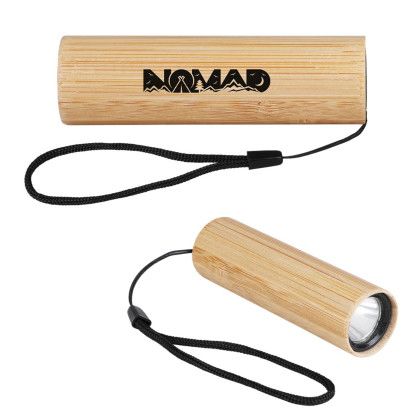 Custom Renew Rechargeable Bamboo Flashlight 