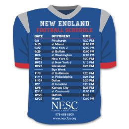 Custom Football Schedule Team Jersey Magnet - Multicolor Custom Football Schedule Team Jersey Magnet - Multicolor