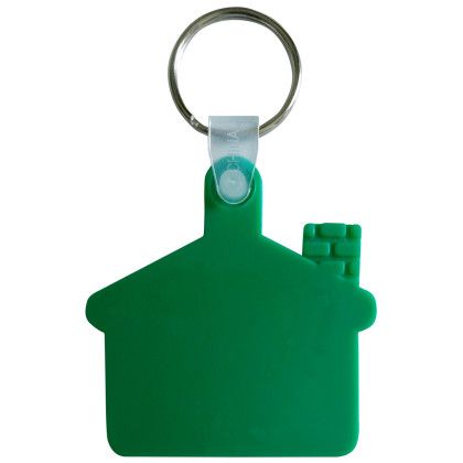 Custom House Key Ring - Green