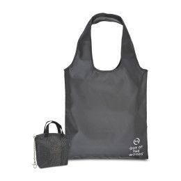 Custom Out of the Woods Iconic Shopper MicroTote Bag Charm - Ebony - Front View
