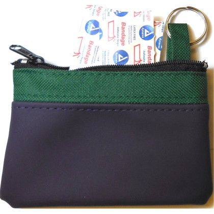 Custom Tender Care First Aid Kit - Purple with Green Custom Tender Care First Aid Kit - Purple with Green