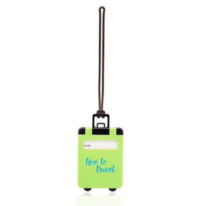 Custom Mini Carry-on Luggage Tags - Lime Green Custom Mini Carry-on Luggage Tags - Lime Green