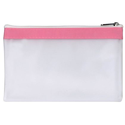Custom The Pearl Tote Cosmetic Bag - Pearl White/Pink