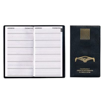 Custom Executive Vinyl Telephone - Address Book - Black Skai 